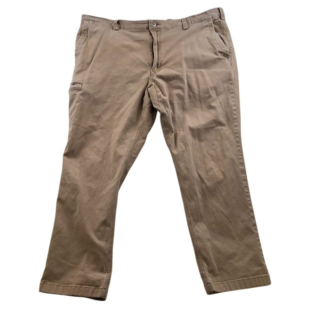 Duluth Mens Pants Size 40x30 Slim Fit Flex Ballroom Khaki Straight Casual Tan